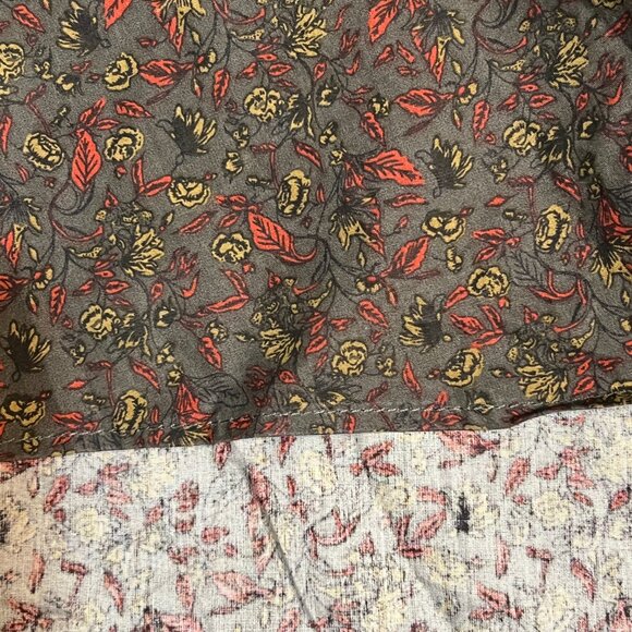 Tallia Men’s XL 17.5 Button-Up Shirt 100% Cotton Floral Print Brown Long Sleeve - Picture 10 of 12